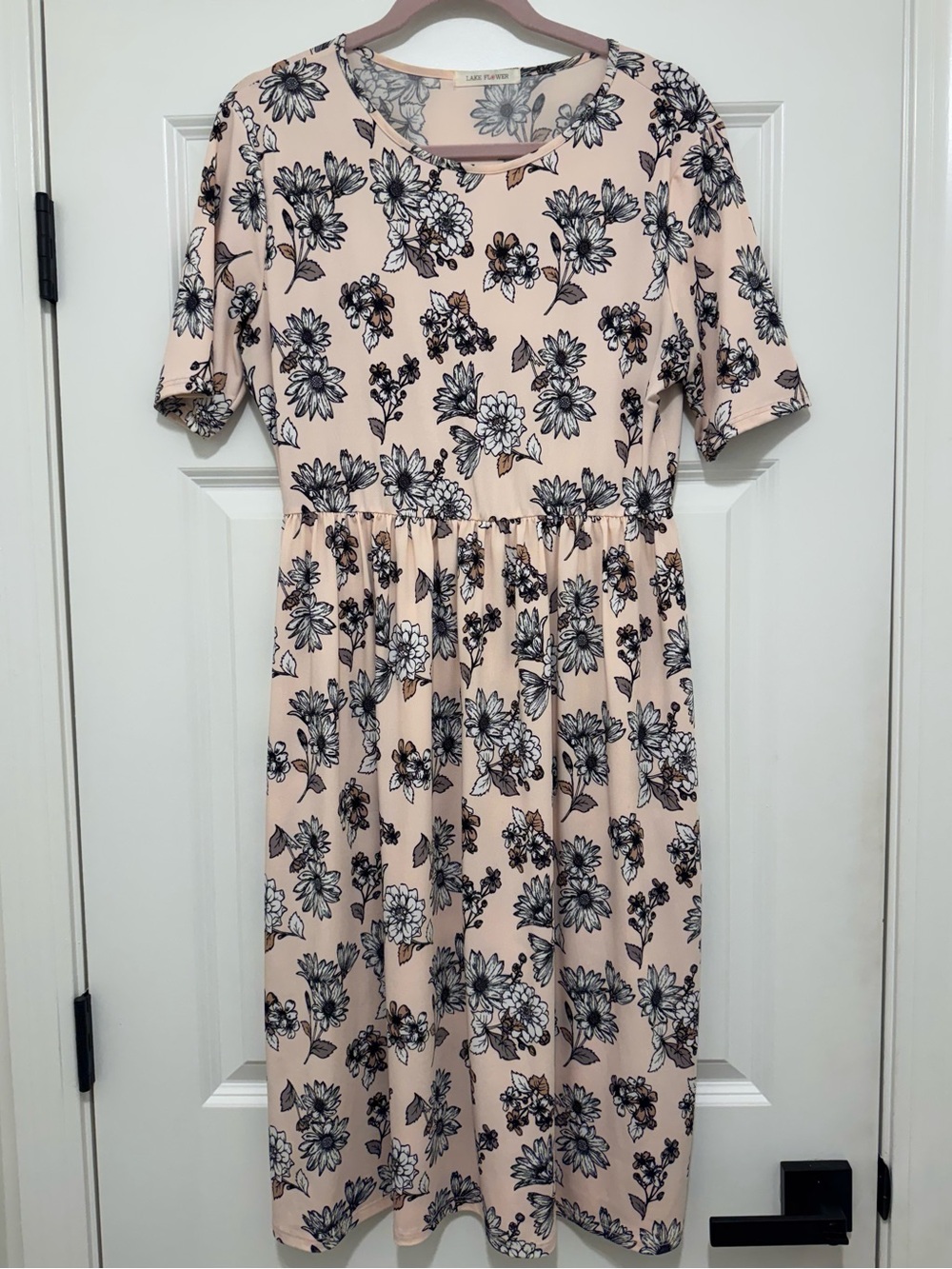 One Loved Babe Lake Flower Midi Dress